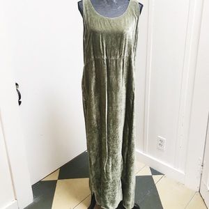 Vintage Velvet Sage Maxi Dress
